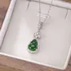 Pingente Prata S925 Prata Esterlina Banhado a Platina Cabaça de Jade Fulu Laço Estilo Chinês Presente para Idosos