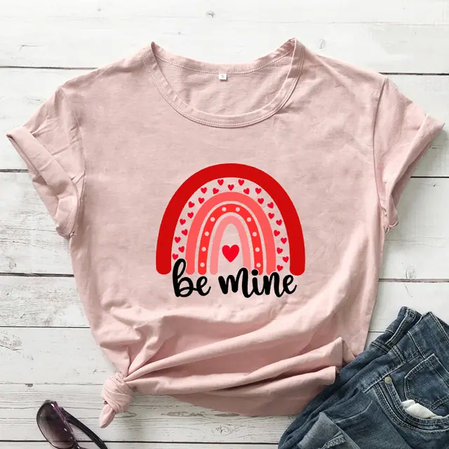 Colored-Be-Mine-Rainbow-T-shir