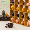 Serie de miniaturas de paisaje creativas y simuladas de jarra de vino y tetera, accesorios de decoración para paisajismo DIY, figuras en miniatura