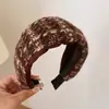 Diademas de Terciopelo Tejido para Otoño e Invierno, Paquetes de Cabello Multicolor, Diademas de Moda con Diseño de Nicho Ensanchado, Accesorios para el Cabello de Calavera Alta