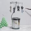 Fábrica Fuente Creativo Amazon Cielo Estrellado Vidrio Molino de Viento Corriente de Aire Caliente Romántico Aromaterapia Portavelas Giratorio Linterna Giratoria