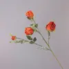 Borde Caliente Rosa Borde Quemado Retro Europeo Francés Borde Tostado Flor Artificial Flor Falsa Decoración del Hogar Boda Salón de Bodas Decoración Suave