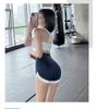 Shorts de tres puntos Ajustados Yoga Traje de baño Shorts Cadera Melocotón Contraste Verano para Mujer Ropa Exterior Cintura Alta Fitness Secado Rápido Pantalones Cortos Hot