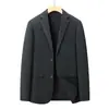 Primavera Otoño Nuevo Traje de Chaqueta para Hombre de Edad Media y Joven Solapa Lisa Color Sólido Un Botón Simple Casual Versátil Traje de Hombre