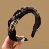 Diadema de Color Café de Alta Corona para Otoño e Invierno para Mujeres, Diadema Retro Francesa, Pinza Antideslizante para Lavarse la Cara, Nuevo Accesorio de Cabello de Moda