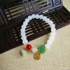 Novo Estilo Fivela da Paz Pulseira de Imitação de Cera de Abelha e Mármore Branco Estilo Chinês Pequeno Fresco Pulseira para Melhor Amiga Estudante Pequeno Presente Feminino