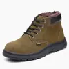 Sapatos de Segurança Antiderrapantes Masculinos de Inverno Transfronteiriços, Anti-Impacto, Anti-Perfuração, Forrados com Lã, Espessados, Isolados, Sapatos Casuais Leves, Sapatos de Trabalho