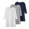 Ropa de Mujer Transfronteriza 2026 Moda Europea y Americana Vestido Mezclado de Hombros Descubiertos y Mangas a la Altura del Codo para Mujer M87005 Amazon