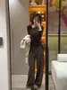 Tejido de terciopelo Andy, suéter de punto con cuello polo, nuevo estilo otoño/invierno, top básico para mujer, suéter interior de color block estilo francés