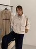 Moda Versátil Solta Slim Gola Alta Cordão Bolso Grande Jaqueta Curta Casaco Casual Outono 2025 Novo