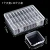Caixa de Armazenamento de Miçangas Perler Transparente com 30 Compartimentos Conjunto de Caixas Grande Capacidade Caixa Organizadora Dividida Plástico Multifuncional Caixa de Armazenamento à Prova de Poeira