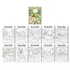 Novos pôsteres para colorir transfronteiriços de 10 folhas/pacote, tema de acampamento ao ar livre, encontre e pinte, papel para desenho graffiti desenhado à mão