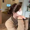 Outono e inverno moda leopardo pelúcia alta craniana topo faixa de cabelo feminino acessórios de cabelo de alta qualidade moda feminina rosto lavagem faixa de cabelo cartão de cabelo chapéus