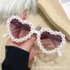 Gafas de sol infantiles de amor transfronterizas de Amazon gafas de sol UV para bebé gafas de sol con forma de corazón de melocotón para niños protección solar al por mayor
