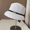 Sombrero con pantalla de lámpara y lazo simple para mujer, sombrero de verano con protector solar y etiqueta de metal, sombrero de lavabo, sombrero parasol para vacaciones en la playa