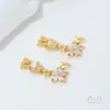 Colgante de Mariposa con Circonita Micro-Pavimentada Color Dorado de 14 Quilates Relleno de Color que Conserva el Color Doble Colgante Hecho a Mano DIY Conector de Colgante para Pulsera