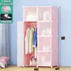 Armario modular simple con armario de almacenamiento y zapatero, exportación al por mayor de envío directo, armario de plástico DIY, fácil de montar