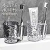 Vaso para enjuague bucal con diseño de glaciar, transparente, para cepillos de dientes, ligero, de lujo, para el hogar, de gran valor estético, para parejas, para niños
