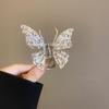 Presilha de Cabelo Elegante Borboleta com Zircônia Cravejada de Diamantes Metálicos Luxo Leve para Mulheres