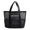 Bolsa de Banho Respirável e Drenante, Necessaire com Armazenamento Multicamadas, Bolsa de Armazenamento de Malha Portátil de Viagem para Banheiro Unissex