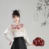 Han Yu Kui [Fenghua] Nuevo Tejido Bordado Oro Maquillaje Flor Vestido Cara de Caballo Vestido Brindis Compromiso Traje Viento Diario Para Ir al Trabajo