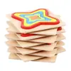 Tablero Cognitivo de Forma Geométrica Arcoíris al por Mayor Bloques de Construcción Tridimensionales de Madera para Niños Rompecabezas Rompecabezas Juguetes