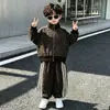 Conjunto de Ropa de Otoño para Niños 2026 Nuevo Estilo Coreano Infantil Súper Elegante Conjunto de Dos Piezas con Estampado de Leopardo para Bebés Niños