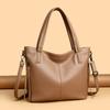 Bolsa Tote Transfronteiriça, Grande Capacidade, Bolsa de Mão em Couro Macio para Mulheres, Simples e Versátil, Bolsa de Ombro de Luxo, Atacado de Comércio Exterior