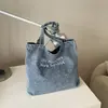 Bolso de mezclilla para mujer, nuevo bolso tote casual versátil de verano 2026 para la escuela y el trabajo, bolso de hombro de gran capacidad