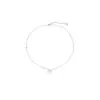 Collar con Corazón de Zirconia Xiaohongshu Accesorios para Mujer Nicho Lujo Accesible Diseño de Alta Gama Cadena para Clavícula Anillo Sencillo Forma de Corazón Transfronterizo