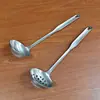 Cuchara para Sopa de Olla Caliente de Acero Inoxidable 304, Cuchara Coladora para Sopa y Gachas Doméstica Colgante, Colador, Cuchara Caladora Multifuncional para Sopa