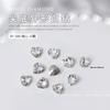 10 Pontas de Unha Fundo Apontado Diamante Coração Diamante Coração Torto Diamante Coração Branco Quadrado Cor Transparente Strass Decoração de Unha