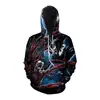 Sudadera con capucha de talla grande para pareja, suéter holgado de manga larga, hip-hop callejero, nuevo top europeo y americano transfronterizo para Halloween