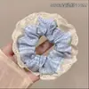Scrunchies de Renda Infantis para Meninas, Laços Fofos para Coques Que Não Danificam o Cabelo, Acessórios de Cabelo para Meninas Pequenas