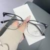 Nuevos lentes TR de media montura para hombre ruoshuai negros Sven con luz azul anti-luz azul, lentes planos que se pueden graduar, armazón para lentes de miopía