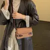 Bolsa de Mão Textura Simples Moda Tendência 2026 Moda Nova Elegante Bolsa de Ombro Único Transversal Bolsa Quadrada Pequena Feminina