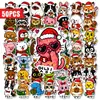 Compra directa transfronteriza de 50 pegatinas navideñas lindas de animales coreanos para mascotas, adorables materiales de decoración festiva para agendas, pegatinas impermeables
