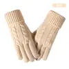 ¡Guau! Guantes de punto de invierno para mujer hechos a medida para cruzar fronteras, con forro polar, engrosados para abrigar, aptos para ciclismo al aire libre, compatibles con pantalla táctil