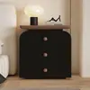 Nova mesa de cabeceira de armazenamento 2026 minimalista, sem necessidade de instalação, cor creme estilo mid-century, estilo moderno para o quarto