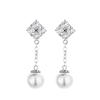 Pendientes de borla de perla de plata de ley 925 para mujer, nuevos pendientes de moda de estilo sencillo con forma de hueso para la oreja, joyería con personalidad y temperamento 2022