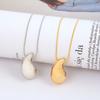 Colar Pingente Gota de Água Estilo Coreano Transfronteiriço de Alta Qualidade Brincos Acessórios Brincos Eletrogalvanizados Femininos Joias de Aço Inoxidável Fabricante Atacado Masculino