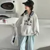 Sudadera elegante para niñas con estampado de letras, nuevo modelo de primavera y otoño, estilo universitario coreano, camisa polo de manga larga con retazos a cuadros para niños mayores
