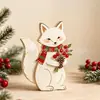 Ornaments de mesa de madeira de Natal de desenho animado retrô transfronteiriços pinguim urso boneco de neve decorações de mesa de sala de estar de feriado