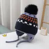 Touca de Bebê Outono e Inverno Chapéu de Pinguim Menino Touca de Lã Feminina Bebê de Inverno Quente Gorro de Tricô à Prova de Vento