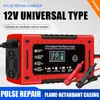 Cargador de Batería de Plomo-Ácido Inteligente de Pulso 12V6A 110 Voltaje Amplio para Coche y Motocicleta, Venta al por Mayor