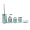 Juego de baño de plástico de cinco piezas fabricantes mayoreo juego de baño para lavar de cinco piezas baño hogar vaso para enjuague bucal cepillo cinco piezas