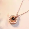Producto más vendido transfronterizo 2025: Te Amo en 100 Idiomas, Collar de Proyección de Foto Personalizable, Suministro Directo de la Fábrica de Origen
