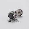 Novos brincos de piercing masculinos aço inoxidável fundido cravejado zircônia preta moda personalidade tendência brincos masculinos único