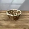 Cesta de almacenamiento tejida de ratán natural puro para frutas, verduras y pan, cesta de almacenamiento para el hogar estilo pastoral, cesta tejida de ratán