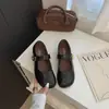 2026 Zapatos de Frijol Suaves de Tacón Bajo Plisados Estilo Nuevo para la Noche Suela Suave para Primavera y Otoño Boca Baja Fondo Plano Mary Jane Zapatos Individuales